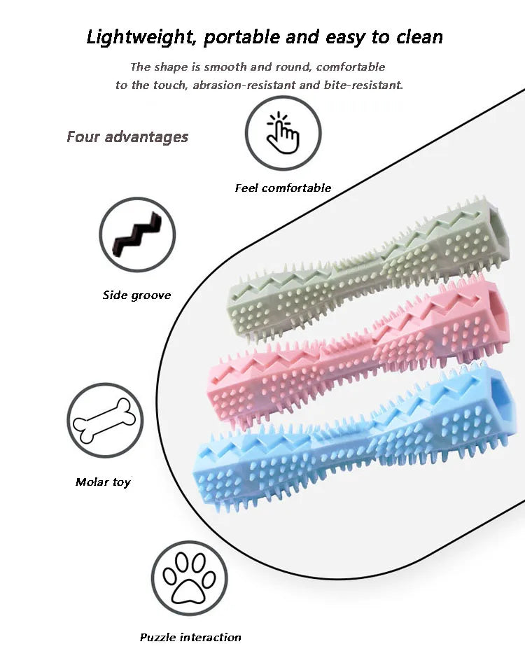 Dental Chew Stick – Soft Toothbrush Toy for Small Dogs & Puppies