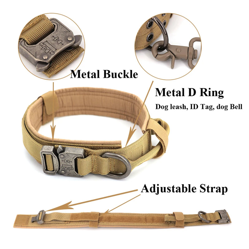Tactical Harness Set includes a padded vest, leash and Molle pouches — perfect for training, walking and working dogs.