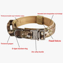 Tactical Dog Collar – Heavy-Duty Adjustable Nylon Collar with Metal Buckle for Medium & Large Dogs