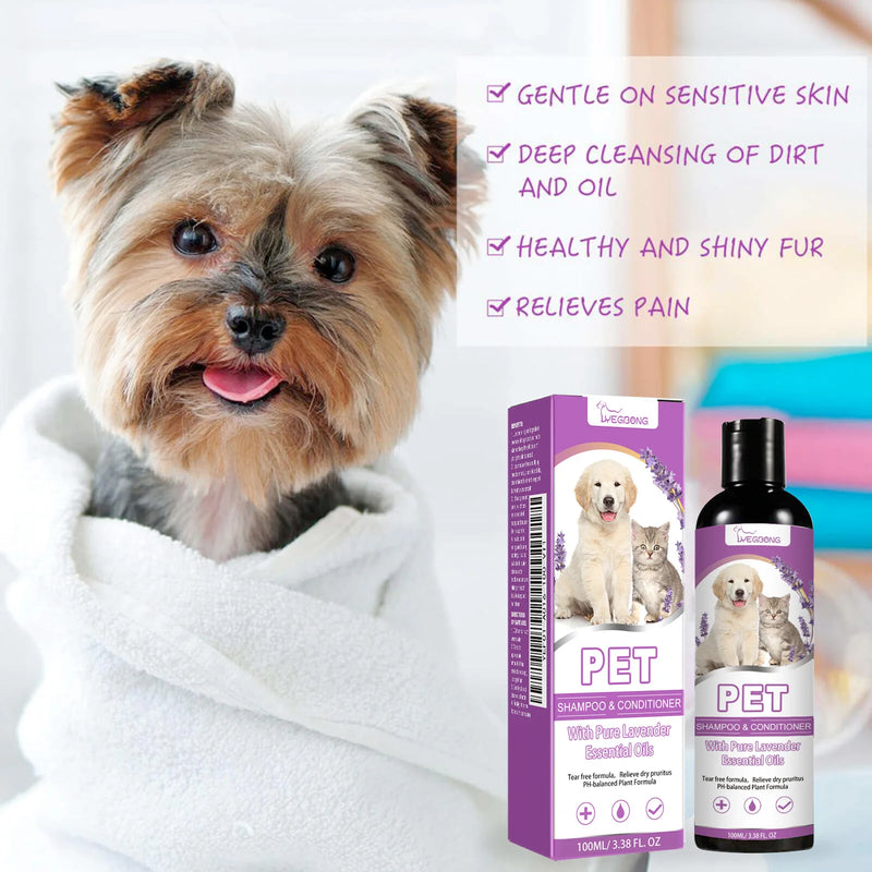 Natural Lavender Pet Shampoo – Soothing, Moisturising & pH-Balanced Formula for Dogs & Cats