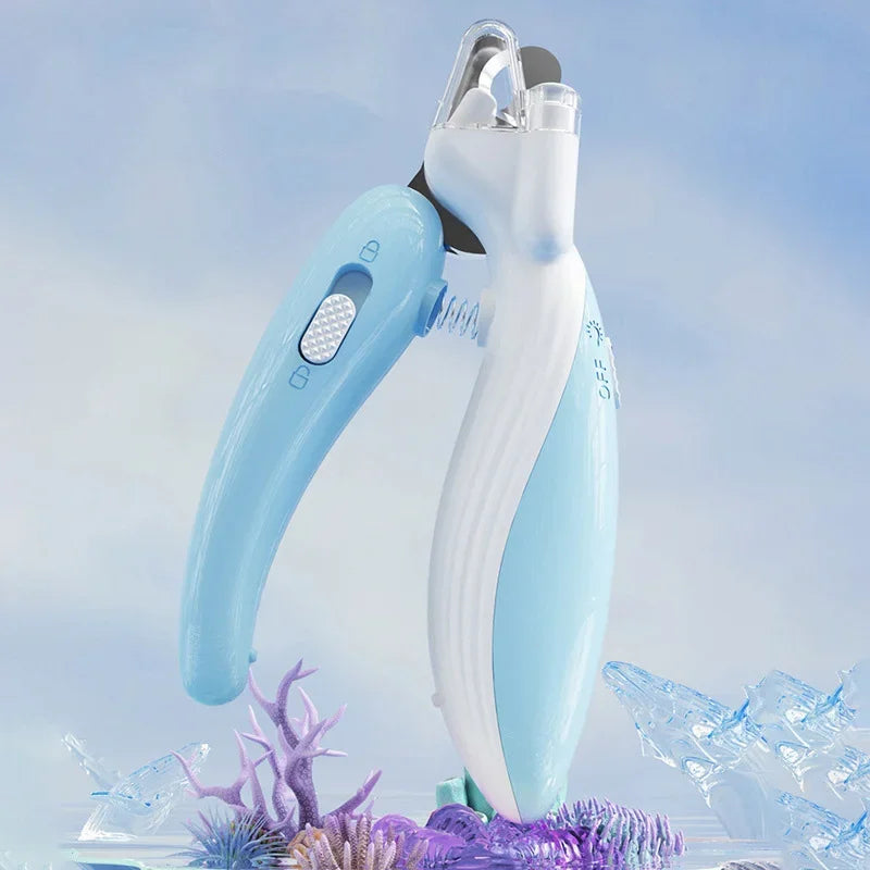 LED Nail Clippers – Safe Claw Trimmer for Cats, Dogs & Rabbits (Stainless Steel, Battery Included)