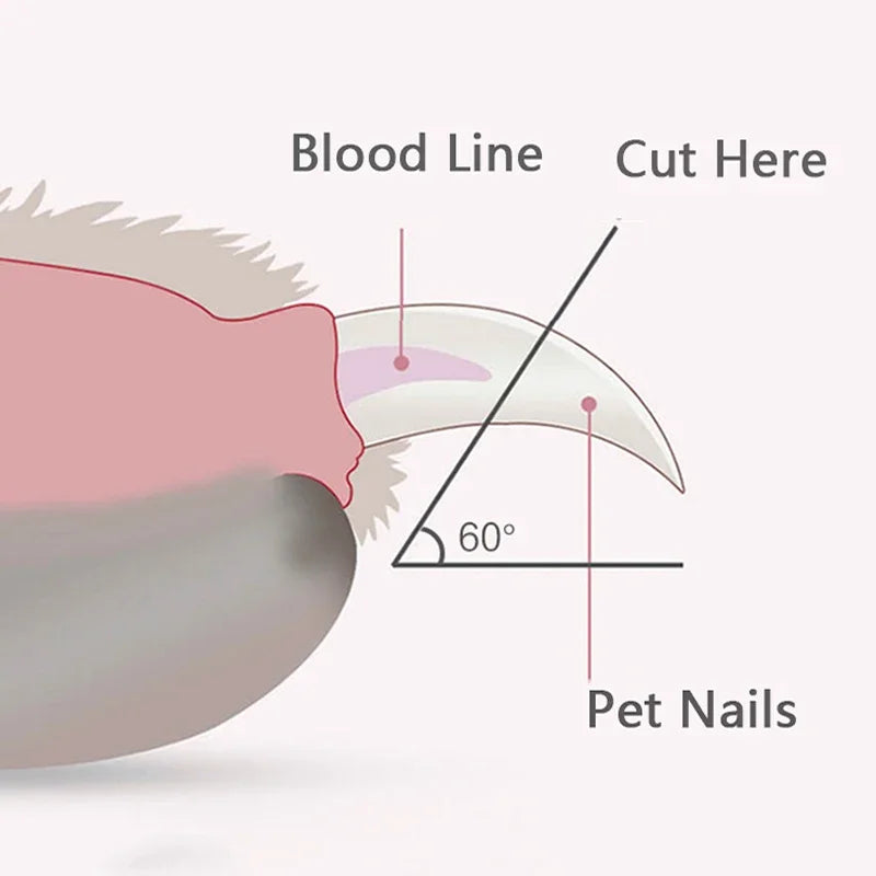 LED Nail Clippers – Safe Claw Trimmer for Cats, Dogs & Rabbits (Stainless Steel, Battery Included)