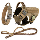 Tactical Harness Set includes a padded vest, leash and Molle pouches — perfect for training, walking and working dogs.