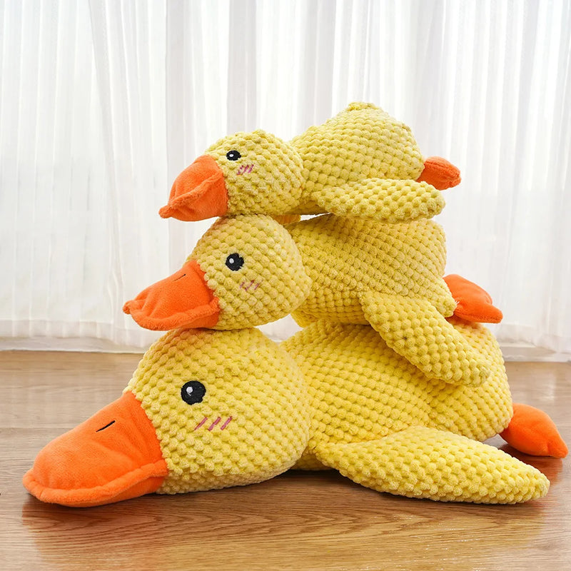 🦆 Yellow Plush Luxury Dog Chew Toy  Eco-friendly | Durable | Squeaky | Cute Duck Design