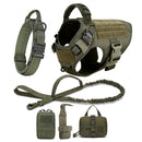 Tactical Harness Set includes a padded vest, leash and Molle pouches — perfect for training, walking and working dogs.