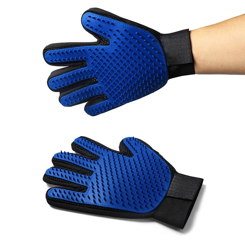 Silicone Pet Grooming Gloves – 2-in-1 Hair Removal & Bathing Gloves for Dogs and Cats