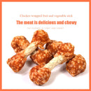 Chicken Dumbbells combine real chicken with calcium-rich chew sticks — supporting strong