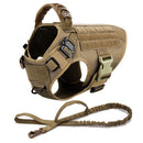Tactical Harness Set includes a padded vest, leash and Molle pouches — perfect for training, walking and working dogs.