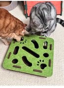 Pet Cat Puzzle Maze — Interactive Felt Toy Box with Bell Balls