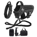 Tactical Harness Set includes a padded vest, leash and Molle pouches — perfect for training, walking and working dogs.
