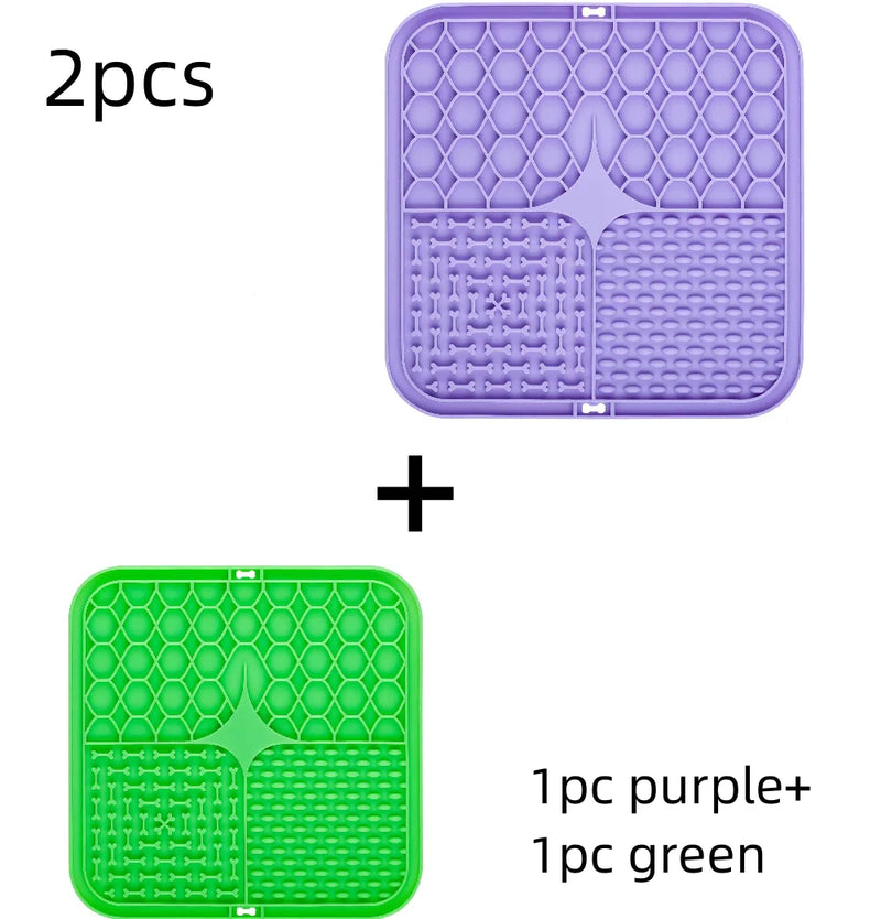 Lick Mat – Silicone Slow Feeder & Bath Distraction Pad for Dogs (Non-Slip Suction Design)