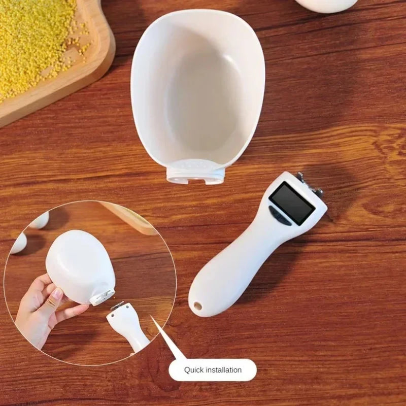 Digital Measuring Scoop – LED Pet Food Scale Spoon for Cats & Dogs (800g Capacity)