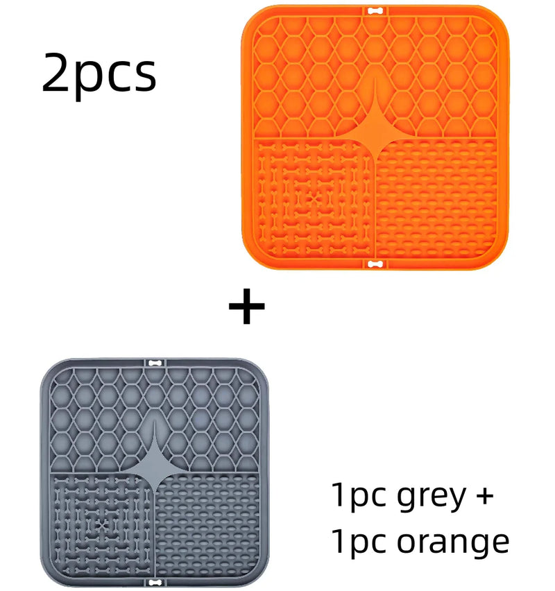 Lick Mat – Silicone Slow Feeder & Bath Distraction Pad for Dogs (Non-Slip Suction Design)