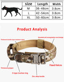 Tactical Dog Collar – Heavy-Duty Adjustable Nylon Collar with Metal Buckle for Medium & Large Dogs