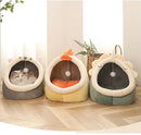 Foldable Cat Tent Bed – Soft Indoor Cave Bed for Cats & Small Dogs (Washable, Self-Warming)