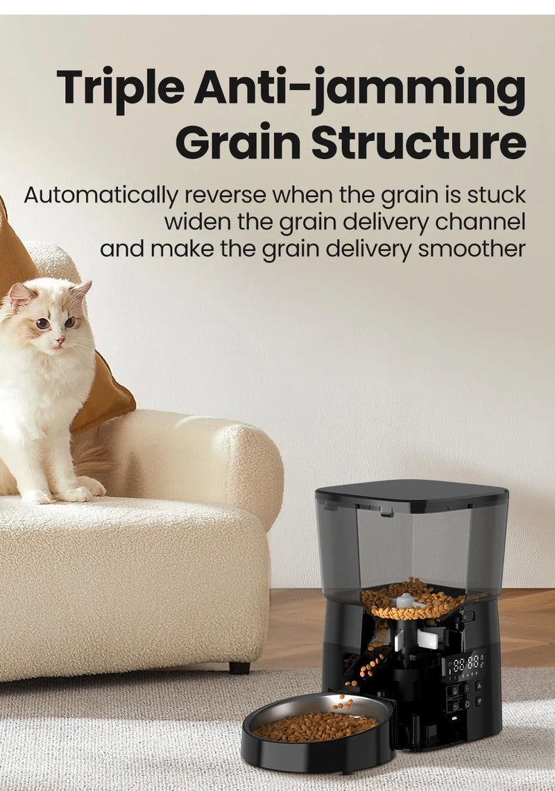 ROJECO Automatic Pet Feeder – Smart Portion Control Dispenser for Cats & Dogs