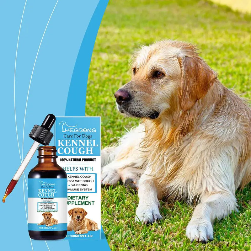 Herbal Cough Relief Drops – Natural Respiratory & Immune Support Supplement for Dogs & Cats (60ml)