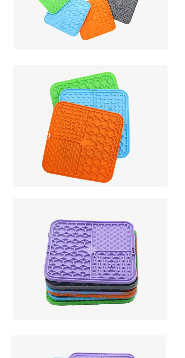 Lick Mat – Silicone Slow Feeder & Bath Distraction Pad for Dogs (Non-Slip Suction Design)