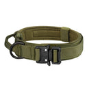 Tactical Dog Collar – Heavy-Duty Adjustable Nylon Collar with Metal Buckle for Medium & Large Dogs