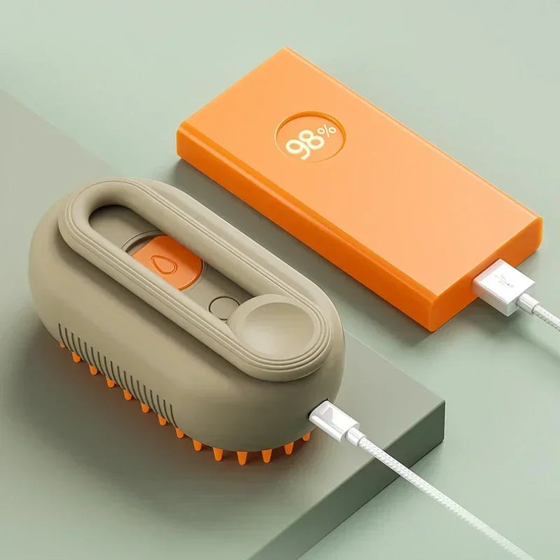 Pet Hair Remover & Steamy Brush – 4-in-1 Dog & Cat Grooming Kit