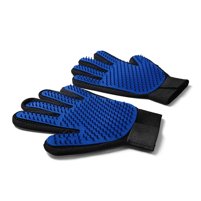 Silicone Pet Grooming Gloves – 2-in-1 Hair Removal & Bathing Gloves for Dogs and Cats