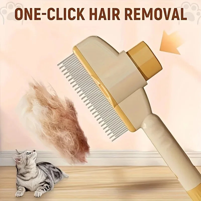 Pet Hair Remover & Steamy Brush – 4-in-1 Dog & Cat Grooming Kit