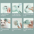 Steam Massage Grooming Brush – Soft-Teeth Hair Removal Comb with Soothing Mist for Cats & Dogs