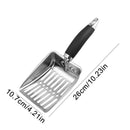 Stainless Steel Cat Litter Scoop – Heavy-Duty Long Handle Metal Poop Shovel (Low Dust, Easy Clean)