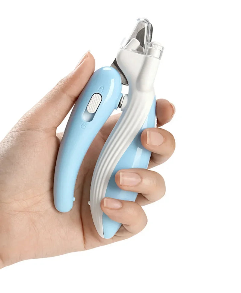 LED Nail Clippers – Safe Claw Trimmer for Cats, Dogs & Rabbits (Stainless Steel, Battery Included)