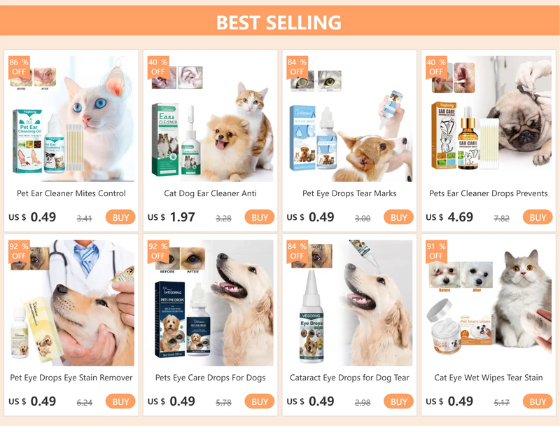 Pet Ear Cleaning Wipes – Gentle Earwax & Odour Control Tissues for Dogs & Cats (50pcs)