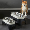 Elevated Double Feeder – Anti-Spill Stainless Steel Bowls with Raised Stand for Cats & Dogs