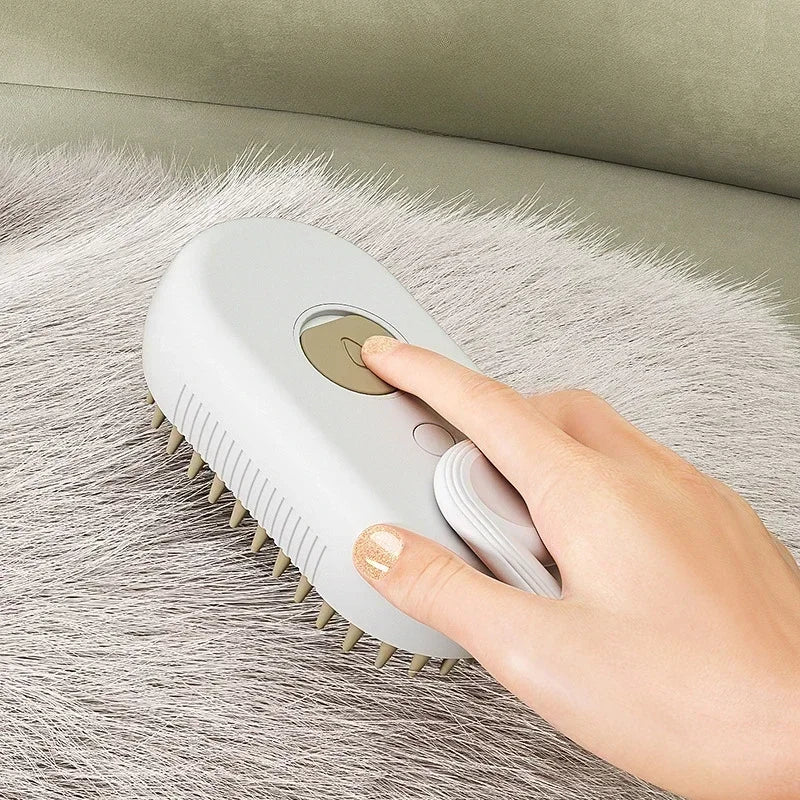 Pet Hair Remover & Steamy Brush – 4-in-1 Dog & Cat Grooming Kit