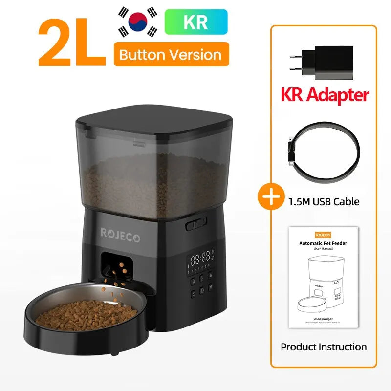 ROJECO Automatic Pet Feeder – Smart Portion Control Dispenser for Cats & Dogs