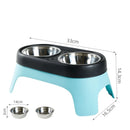 Elevated Double Feeder – Anti-Spill Stainless Steel Bowls with Raised Stand for Cats & Dogs