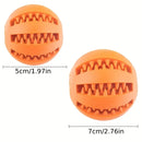 Treat Dispensing Chew Ball – Non-Toxic Rubber Toy for Dogs & Puppies (Tooth-Cleaning Design)