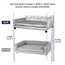 Extra-Large Elevated Pet Sofa – Microfiber Leather & Washable Cushion