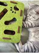 Pet Cat Puzzle Maze — Interactive Felt Toy Box with Bell Balls