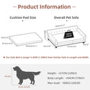 Extra-Large Elevated Pet Sofa – Microfiber Leather & Washable Cushion