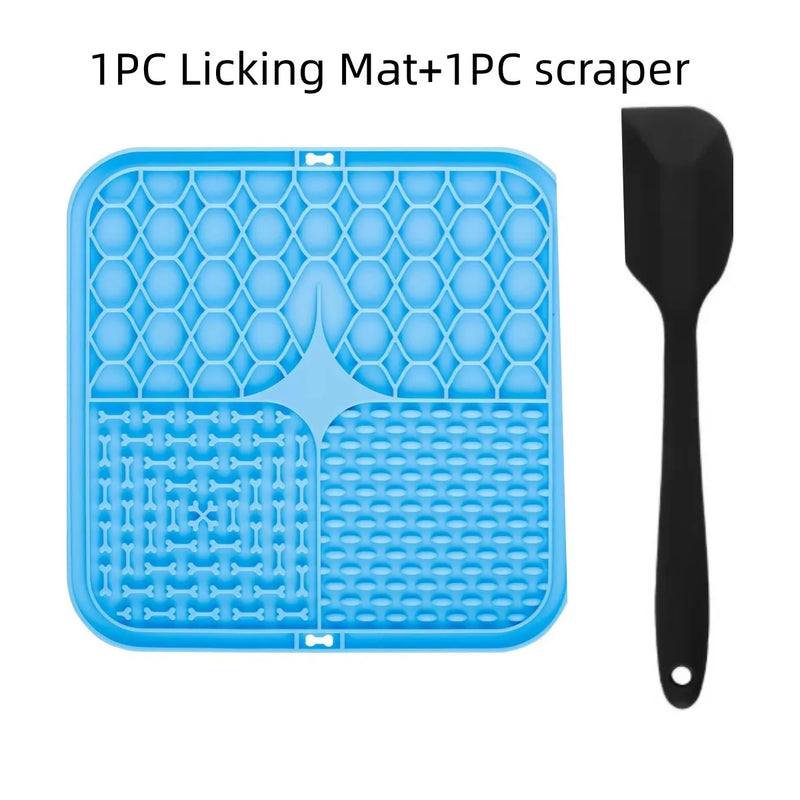 Lick Mat – Silicone Slow Feeder & Bath Distraction Pad for Dogs (Non-Slip Suction Design)