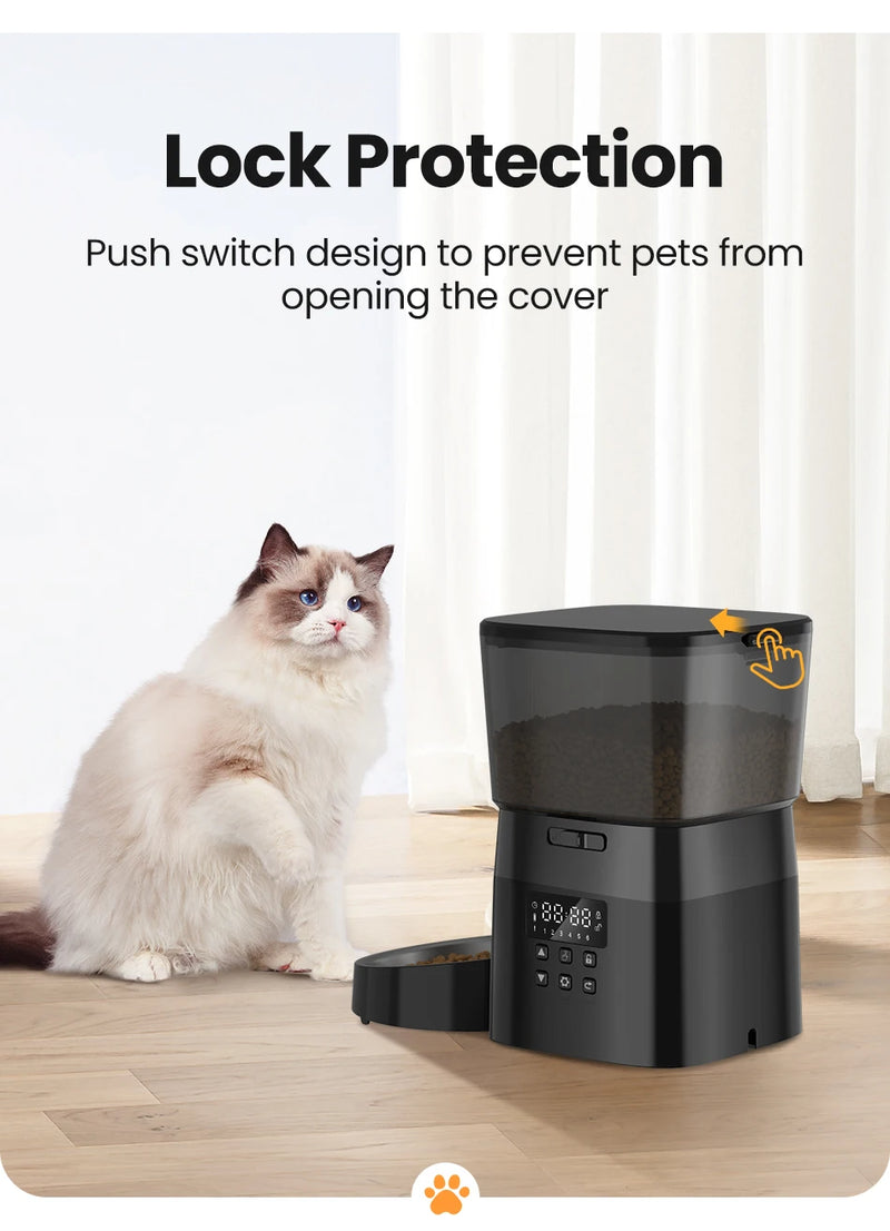 ROJECO Automatic Pet Feeder – Smart Portion Control Dispenser for Cats & Dogs