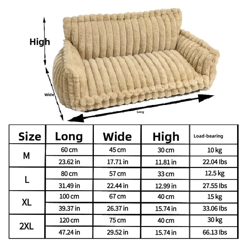 Fluffy Dog Sofa Bed – Removable & Washable