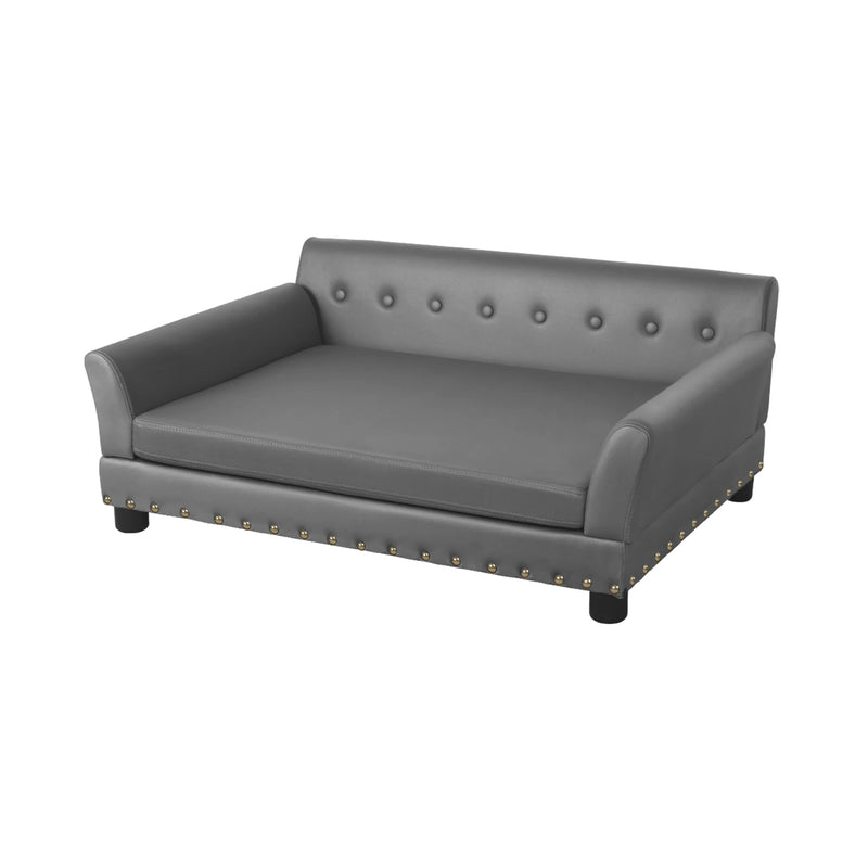Extra-Large Elevated Pet Sofa – Microfiber Leather & Washable Cushion
