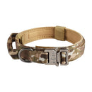 Tactical Dog Collar – Heavy-Duty Adjustable Nylon Collar with Metal Buckle for Medium & Large Dogs