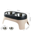 Elevated Double Feeder – Anti-Spill Stainless Steel Bowls with Raised Stand for Cats & Dogs