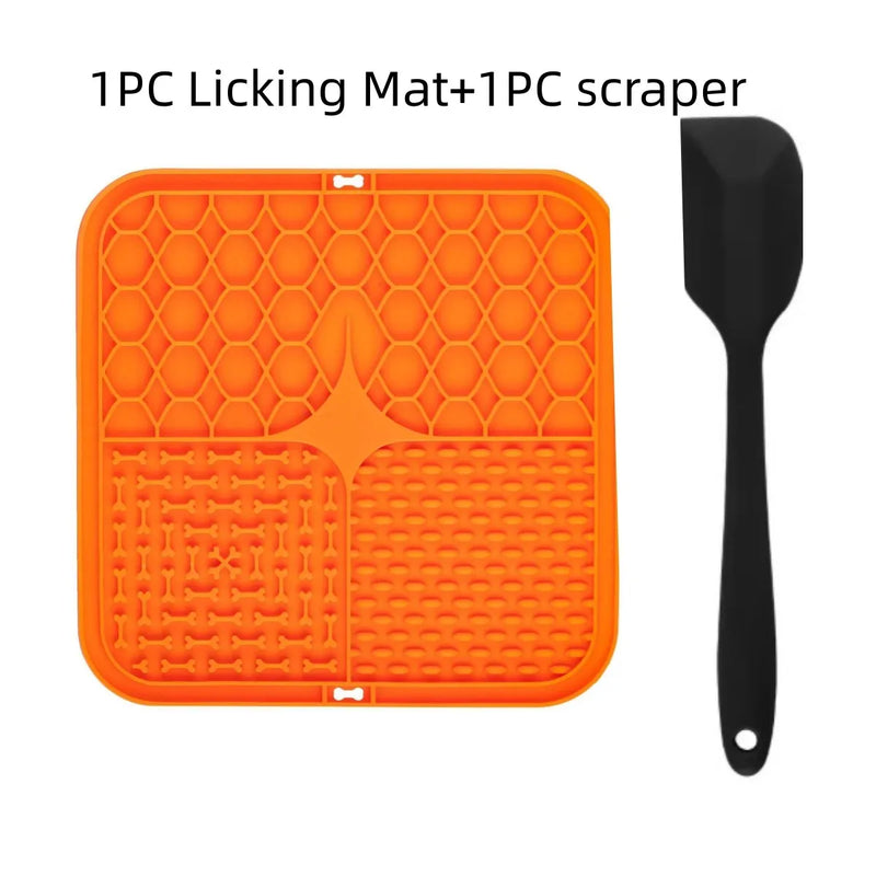 Lick Mat – Silicone Slow Feeder & Bath Distraction Pad for Dogs (Non-Slip Suction Design)