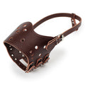 Adjustable PU Leather Dog Muzzle – Breathable Anti-Bark & Anti-Bite Muzzle for Small to Large Dogs