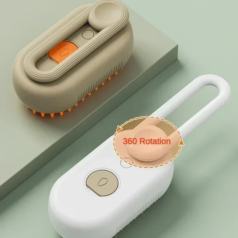 Pet Hair Remover & Steamy Brush – 4-in-1 Dog & Cat Grooming Kit