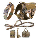 Tactical Harness Set includes a padded vest, leash and Molle pouches — perfect for training, walking and working dogs.