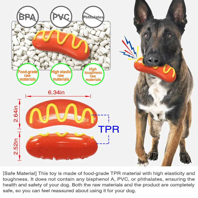 Squeaky Teething Toy for Aggressive Chewers