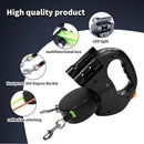 Double Retractable Dog Leash – Dual 360° Tangle-Free Lead with LED Safety Light (for Small & Large Dogs)